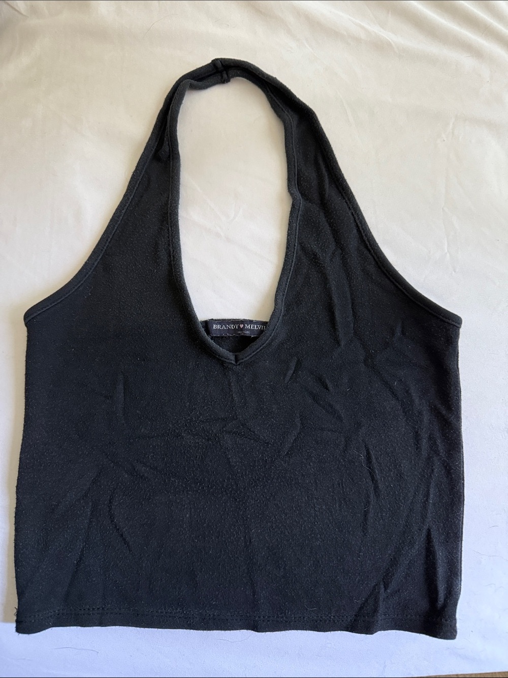 Brandy Melville Black Halter V-Neck Tank